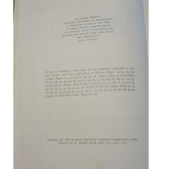 Monster Rally Hard Cover Book Chas Addams Copyright 1950 Addams Family TV Series - Picture 5 of 11